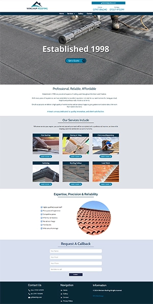 Wincham Roofing Website